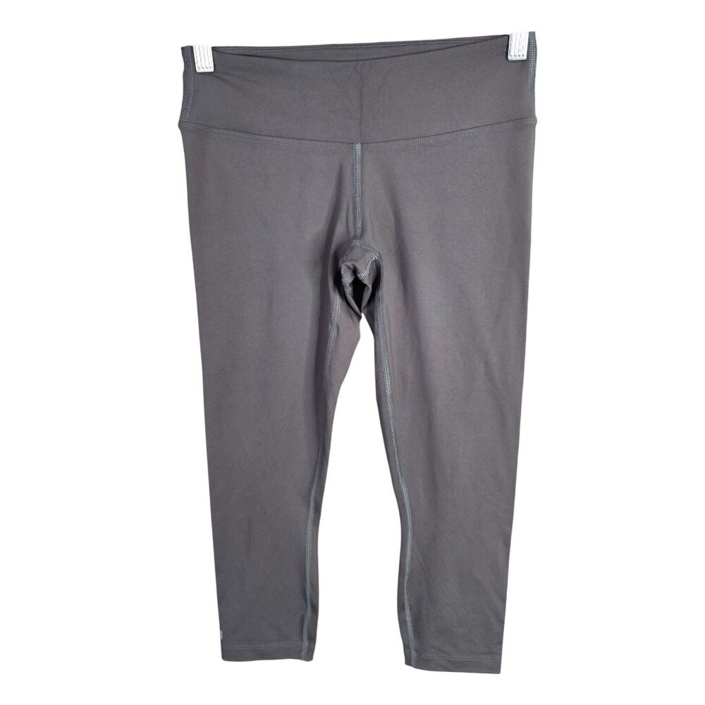 Womens No Bull Matte Gray Crop Tight Leggings High Rise Stretch Size S